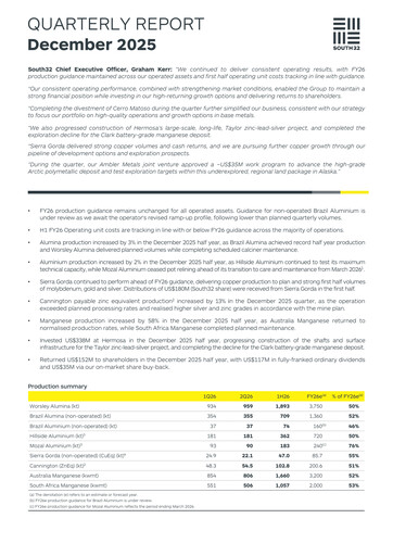 Thumbnail South32 Quarterly Report 2026-q2