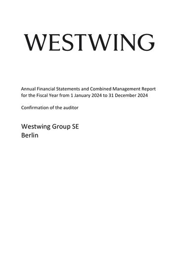 Thumbnail Westwing Group Financial Statement 2024