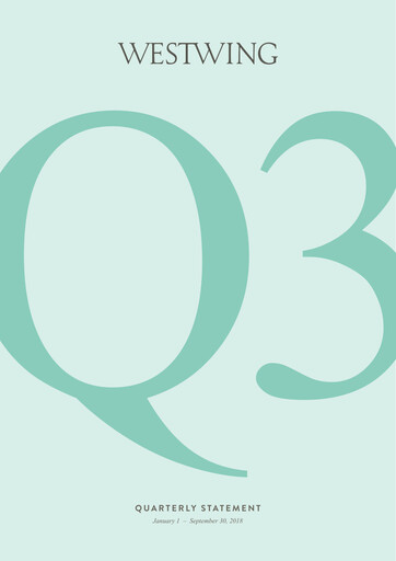 Miniature Westwing Group Rapport trimestriel 2018-q3