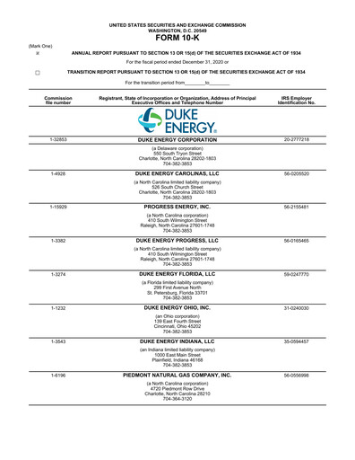 Vorschaubild Duke Energy Finanzbericht 2020