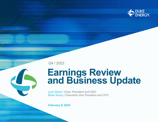 Miniature Duke Energy Rapport trimestriel 2023-q4
