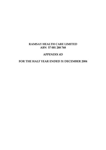 Thumbnail Ramsay Health Care Half-year Report 2005-h1