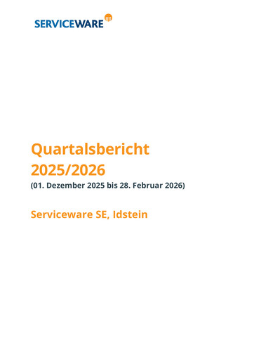 Miniature Serviceware Rapport trimestriel 2025-2026-q1