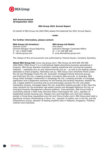 Thumbnail REA Group Annual Report 2021