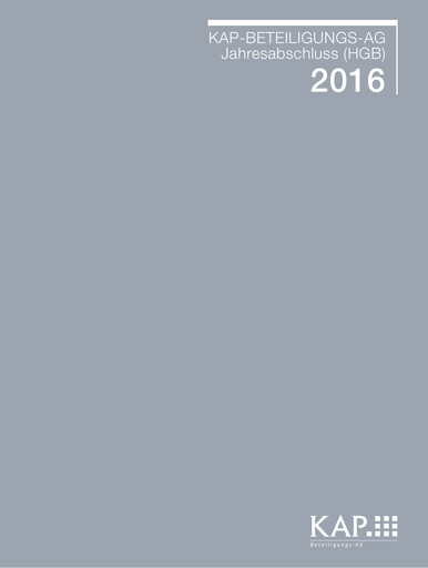 Miniature KAP AG Bilan financier 2016