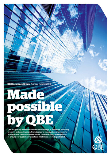 Thumbnail QBE Insurance
 Annual Report 2014