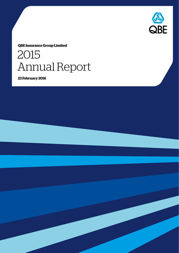 Thumbnail QBE Insurance
 Annual Report 2015