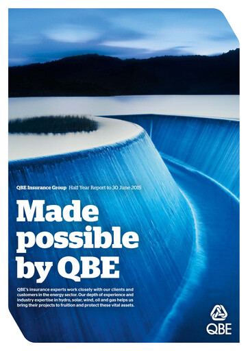 Thumbnail QBE Insurance
 Half-year Report 2015-h1