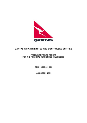 Thumbnail Qantas Airways
 Financial Statement 2009