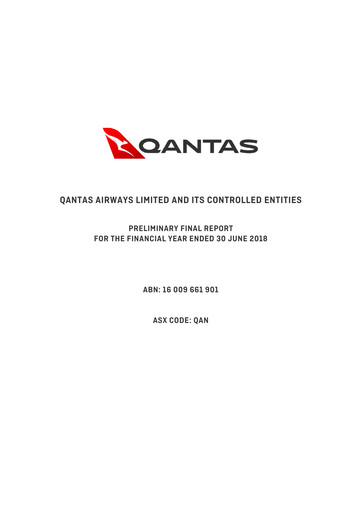 Thumbnail Qantas Airways
 Financial Statement 2018