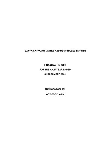 Thumbnail Qantas Airways
 Half-year Report 2004-h1
