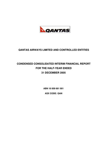 Thumbnail Qantas Airways
 Half-year Report 2005-h1