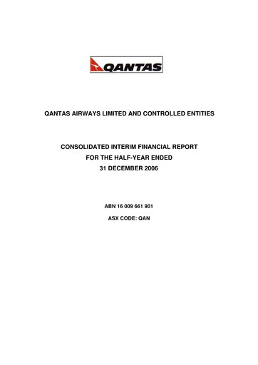 Thumbnail Qantas Airways
 Half-year Report 2006-h1
