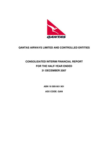 Thumbnail Qantas Airways
 Half-year Report 2007-h1