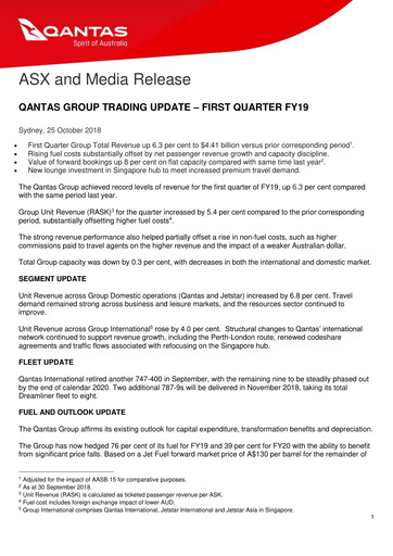 Thumbnail Qantas Airways
 Quarterly Report 2019-q1