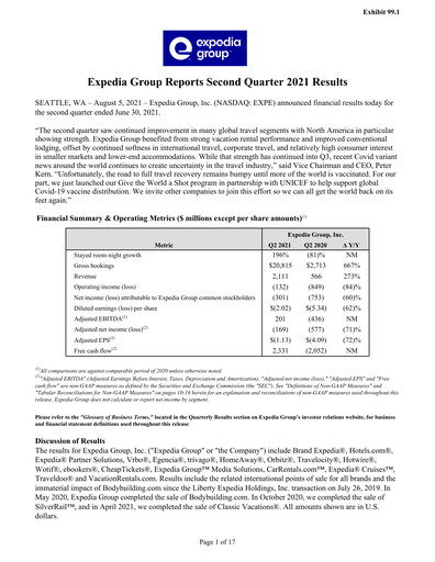 Thumbnail Expedia Group Quarterly Report 2021-q2