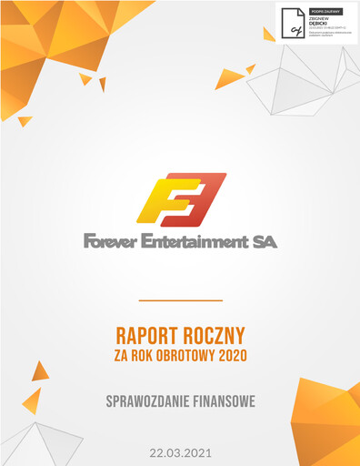 Thumbnail Forever Entertainment Financial Statement 2020