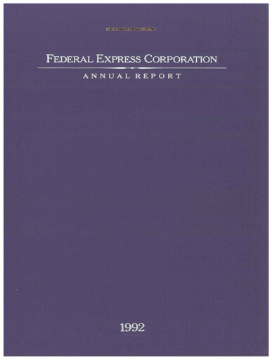 Thumbnail FedEx Annual Report 1992