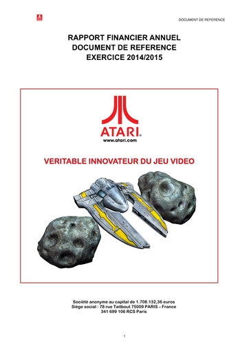 Miniature ATARI Rapport annuel 2014-2015