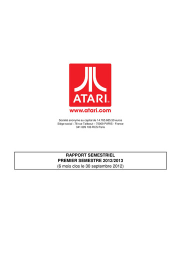 Vorschaubild ATARI Halbjahresbericht 2012-2013