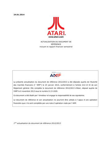 Miniature ATARI Rapport semestriel 2013-2014