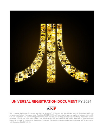Miniature ATARI Document d'enregistrement universel 2024