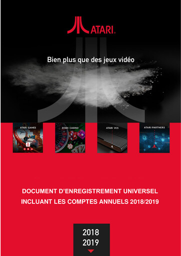 Miniature ATARI Document d'enregistrement universel 2019