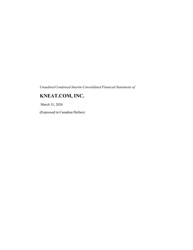 Thumbnail kneat.com Quarterly Report 2026-q1