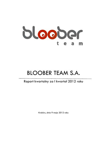 Thumbnail Bloober Team Quarterly Report 2012-q1