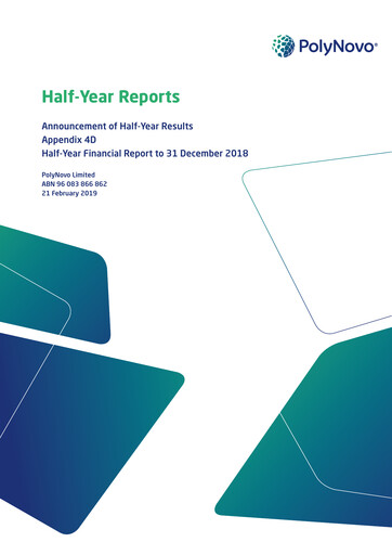 Thumbnail PolyNovo Financial Report 2019-h1