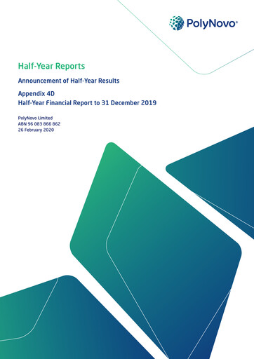 Thumbnail PolyNovo Financial Report 2020-h1