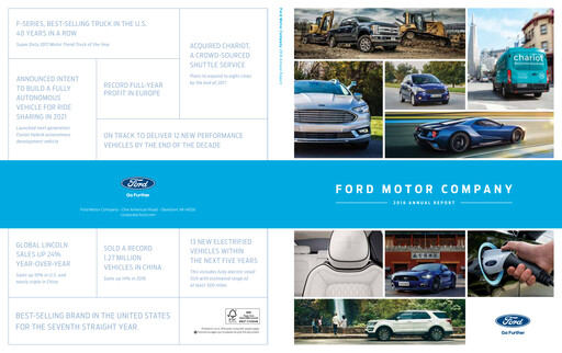Thumbnail Ford Annual Report 2016
