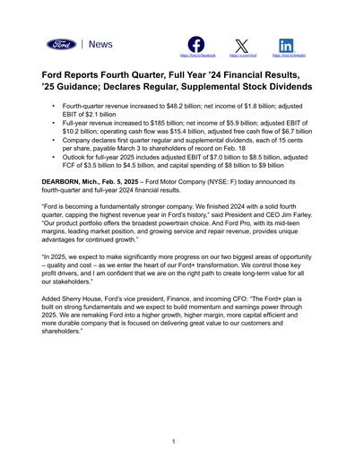 Thumbnail Ford Financial Statement 2024