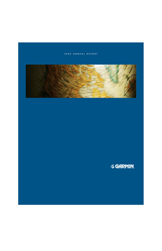 Thumbnail Garmin Annual Report 2003