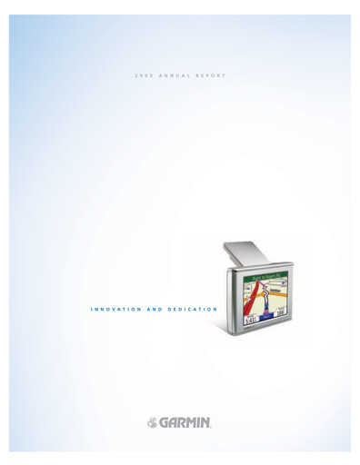 Thumbnail Garmin Annual Report 2005