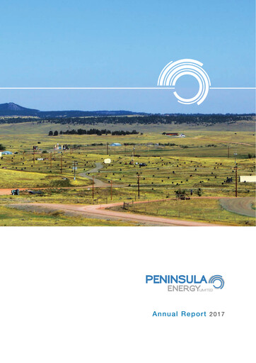Thumbnail Peninsula Energy Annual Report 2017