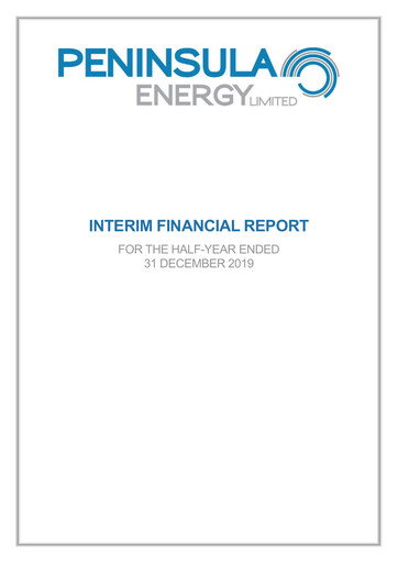 Thumbnail Peninsula Energy Half-year Report 2019-h1