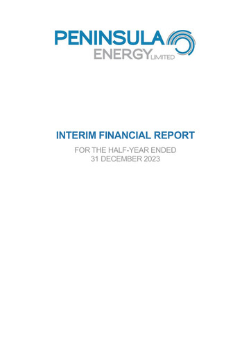 Thumbnail Peninsula Energy Half-year Report 2023-h1