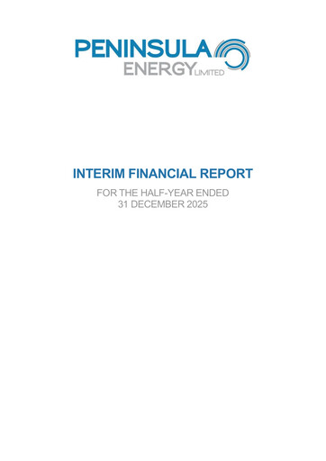 Thumbnail Peninsula Energy Half-year Report 2025-h1