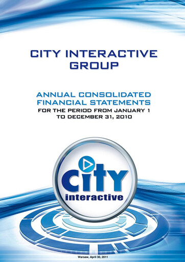 Miniature CI Games Bilan financier 2010