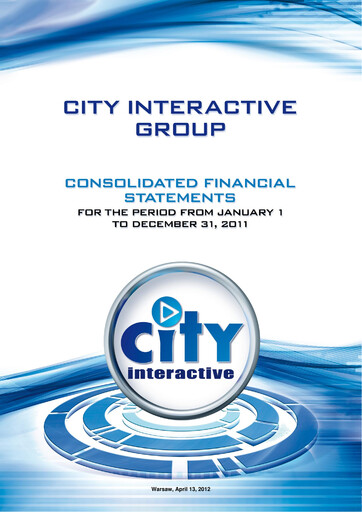 Miniature CI Games Bilan financier 2011