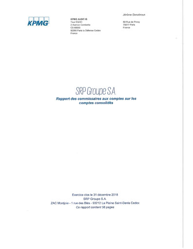 Miniature SRP Groupe (Showroomprive.com) Bilan financier 2018