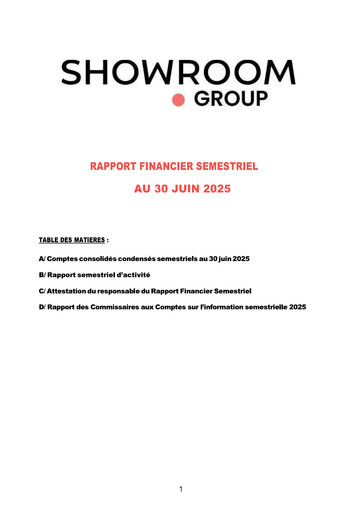 Thumbnail SRP Groupe (Showroomprive.com) Financial Statement 2025-h1