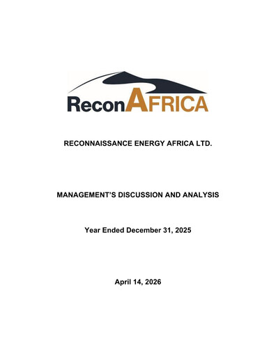 Miniature ReconAfrica Rapport financier 2025