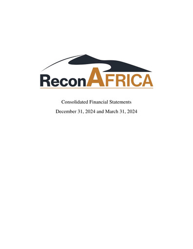 Thumbnail ReconAfrica Financial Statement 2024