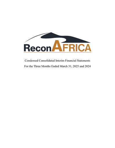 Miniature ReconAfrica Rapport trimestriel 2025-q1