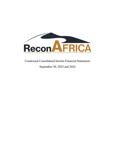 Miniature ReconAfrica Rapport trimestriel 2025-q3