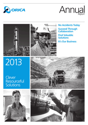 Thumbnail Orica Annual Report 2013