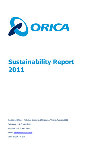 Miniature Orica Rapport de durabilité 2011
