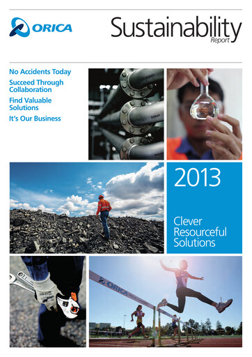 Miniature Orica Rapport de durabilité 2013